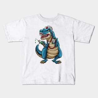 Nurse Dinosaur T-Rex Kids T-Shirt